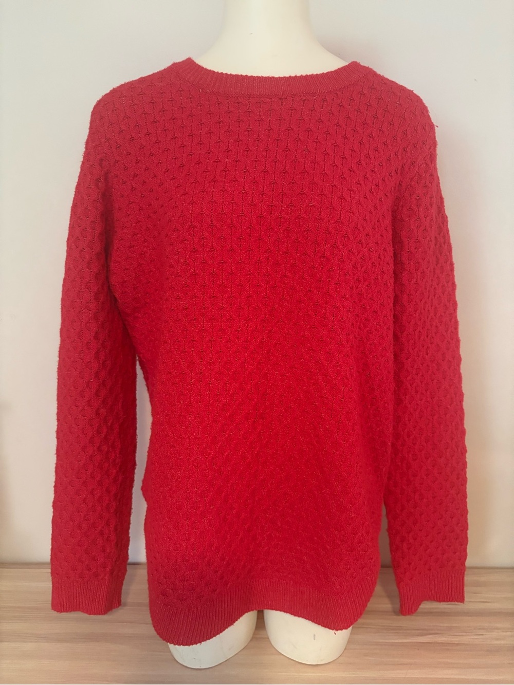 St. John's Bay Red Textured Knit Sweater